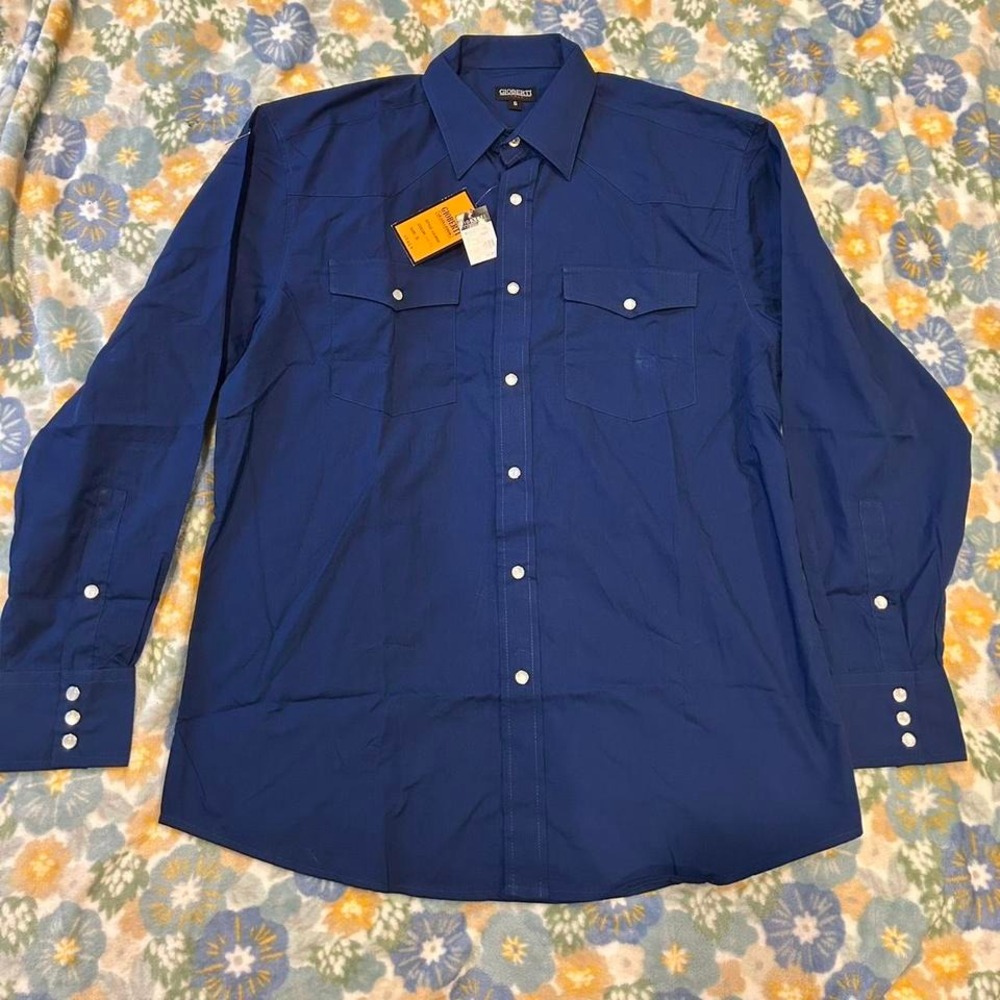 Gioberti Le Collezion Women's Small Navy Dress Shirt Style: LS-95W